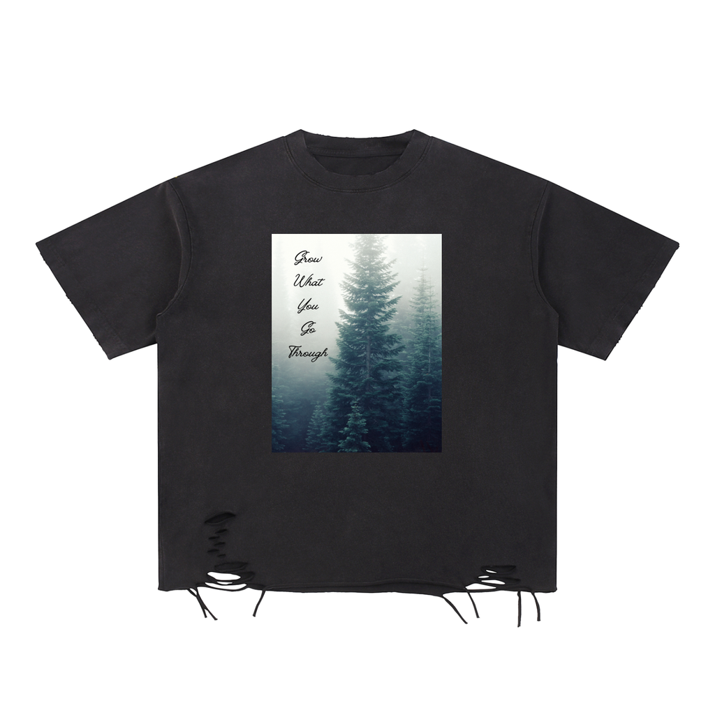 trees,snow wash,t shirt,unisex,grow,quote,spiritual,transformation ,forest