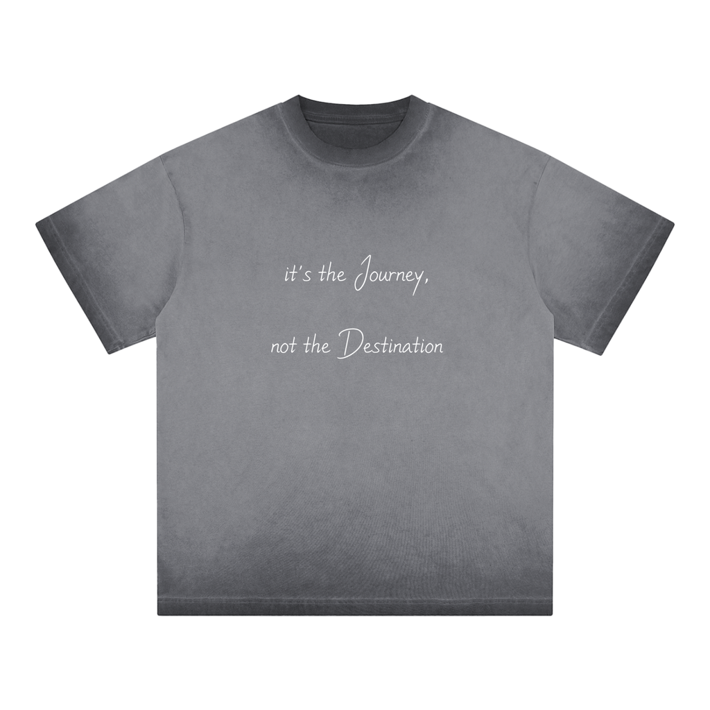 journey,destination,reverse,dyed,faded,t-shirt,streetwear,fashion