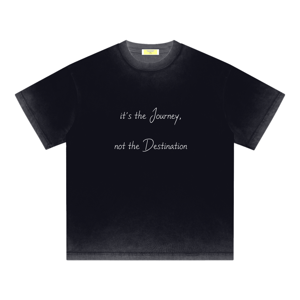 journey,destination,reverse,dyed,faded,t-shirt,streetwear,fashion