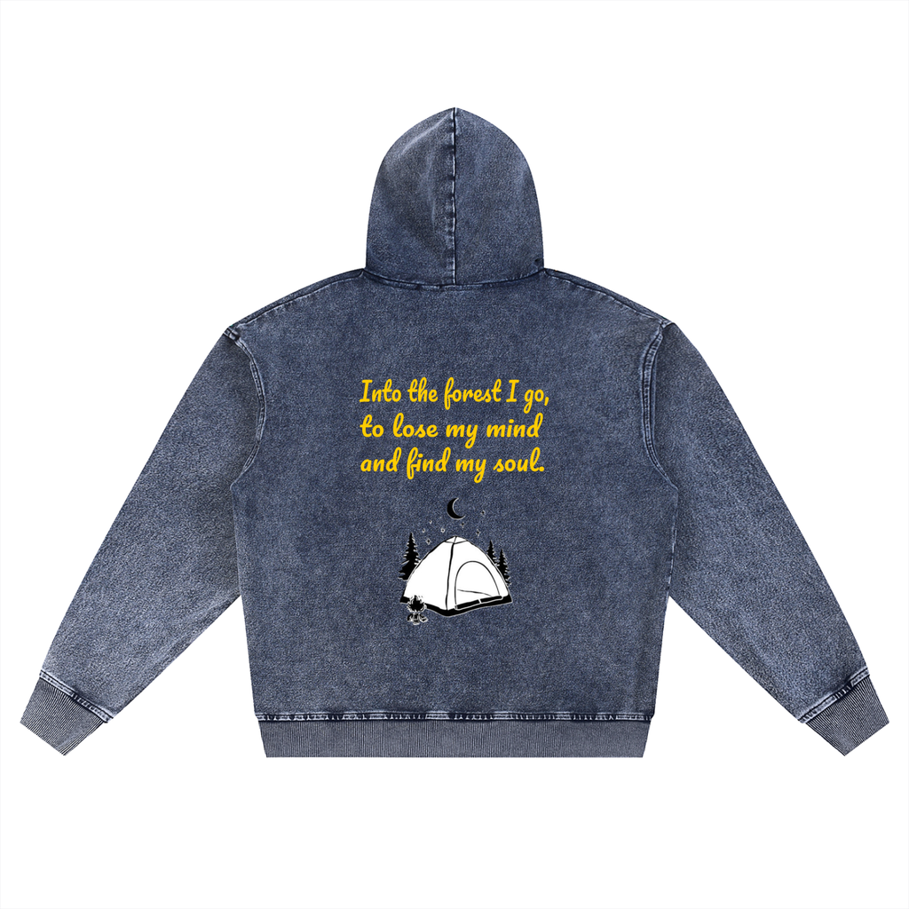 jacket,camp,forest,john muir,cotton,zipper,snow wash,hoodie