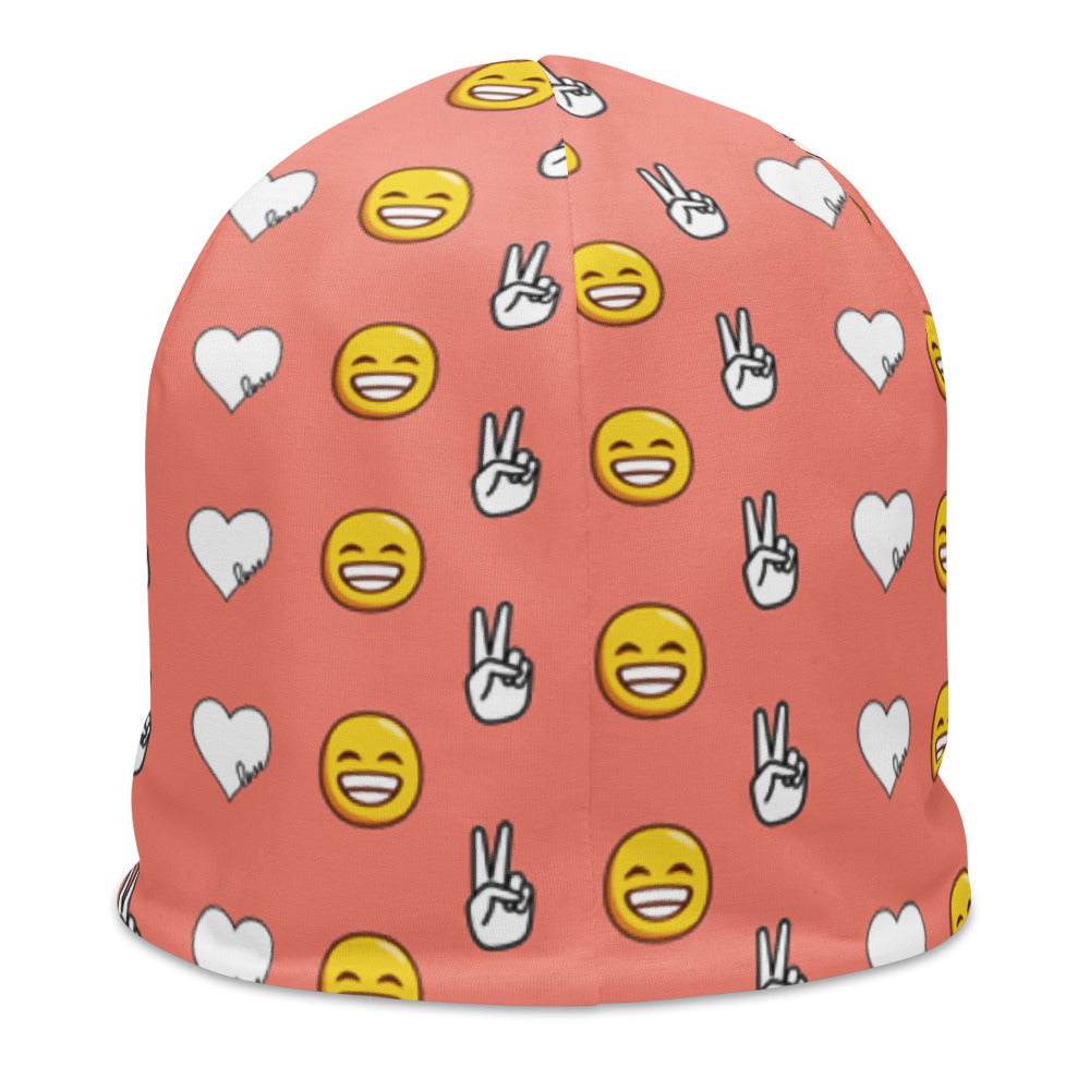 Peace, Love, and Happiness Beanie
